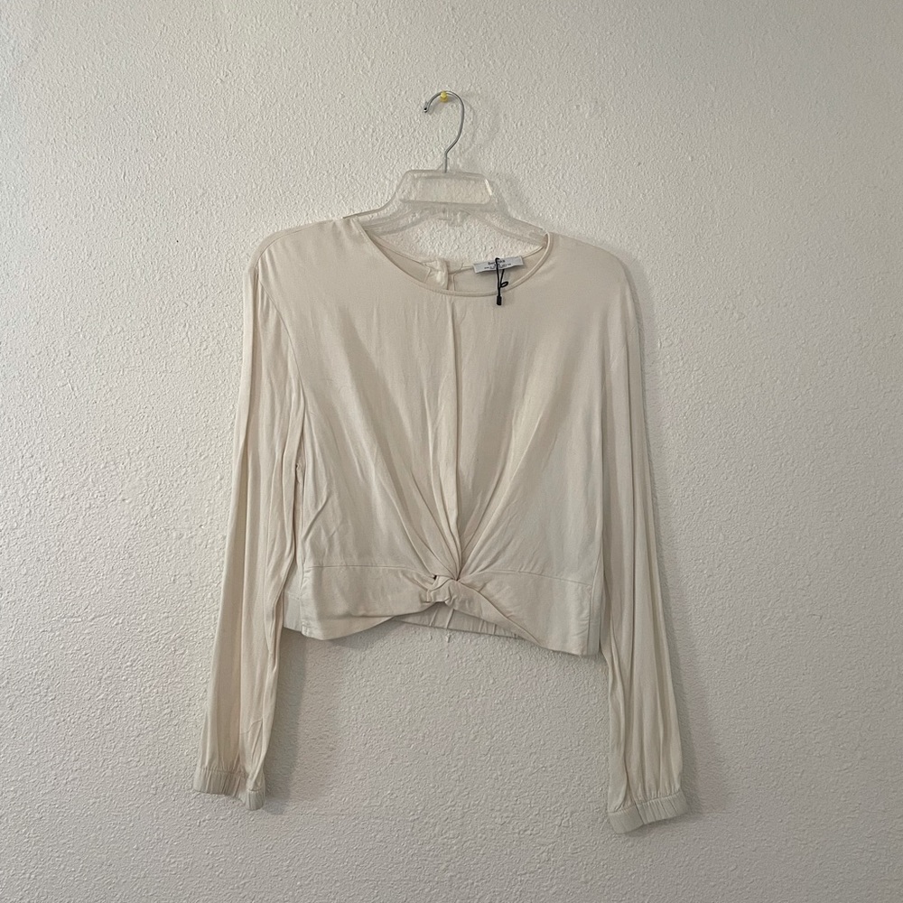 Bershka white twist front blouse